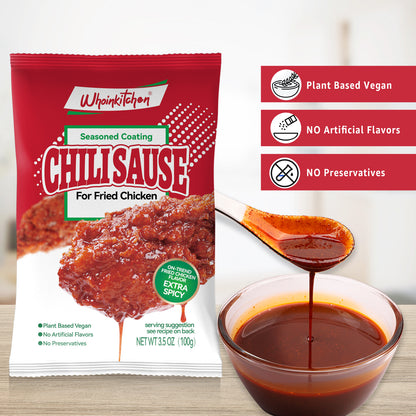 Seasoned Coating Chili Sauce for Fried Chicken.Plant Based Vegan.No Artificial Flavors.No Preservatives