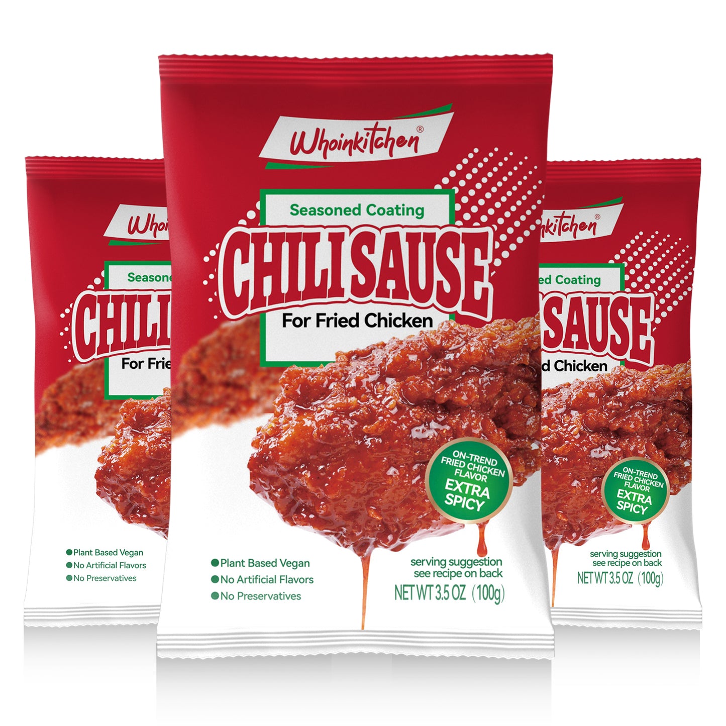 Seasoned Coating Chili Sauce for Fried Chicken.Plant Based Vegan.No Artificial Flavors.No Preservatives