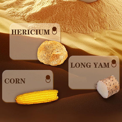 Hericium Yam Corn Soup, Chinese Corn Soup Powder, Instant Corn Starch Powder, Breakfast Porridge, 猴头菇山药玉米糊, 400g/14.1oz per Pack (10 packs included)